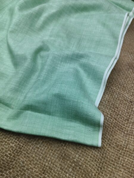 Handspun & Handwoven Cotton Pista Green Colour Fabric