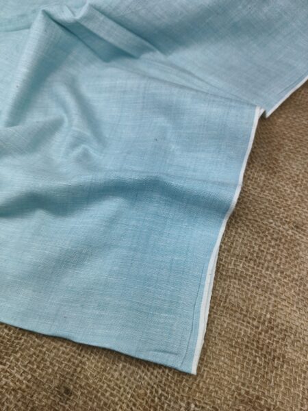 Handspun & Handwoven Cotton Sea Green Colour Fabric